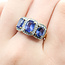 Ring 3-Stone .25ctw Round Diamonds 3.15ct Tanzanite 14ky 11.45mm Sz8 4.64g 225100021