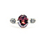 Ring Pave .54ctw Black/White Diamonds 3.36ct Garnet 10kr 11.85mm Sz11 3.68g 225100031