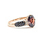Ring Pave .54ctw Black/White Diamonds 3.36ct Garnet 10kr 11.85mm Sz11 3.68g 225100031