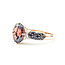 Ring Pave .54ctw Black/White Diamonds 3.36ct Garnet 10kr 11.85mm Sz11 3.68g 225100031