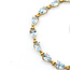 Bracelet Tennis 7ctw Sky Blue Aquamarine 14ky 4.2mm 7.25" 6.55g 125100035
