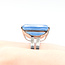 Ring Solitaire 25.87ct Blue Topaz 14kw 20mm Sz6.5 11.59g 225100057