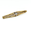 Brooch Filigree Milgrain Pin 0.33ctw Mine Cut Diamond 14ky 2.4x.4" 4.39g 225100069