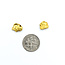 Earrings Gold Nugget 14kt Post 22ky 9.3x8.2mm 3.38g 225100071