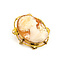 Brooch Deco Revival Cameo 1.1x.9" Shell 10ky 1.4x1.2" 5.59g 225100076