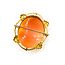 Brooch Deco Revival Cameo 1.1x.9" Shell 10ky 1.4x1.2" 5.59g 225100076