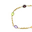 Bracelet Rope 5ctw Garnet, Peridot, Amethyst, Citrine, Aquamarine 14ky 6mm 7" 2.33g 225100078