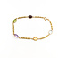 Bracelet Rope 5ctw Garnet, Peridot, Amethyst, Citrine, Aquamarine 14ky 6mm 7" 2.33g 225100078