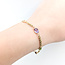Bracelet Rope 5ctw Garnet, Peridot, Amethyst, Citrine, Aquamarine 14ky 6mm 7" 2.33g 225100078