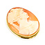 Pendant Brooch Cameo 1.75x1.3" Shell 18ky 1.75x1.45" 10.42g 225100080