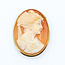 Pendant Brooch Cameo 1.75x1.3" Shell 18ky 1.75x1.45" 10.42g 225100080