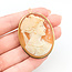 Pendant Brooch Cameo 1.75x1.3" Shell 18ky 1.75x1.45" 10.42g 225100080