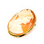 Pendant Brooch Cameo 1.75x1.3" Shell 18ky 1.75x1.45" 10.42g 225100080