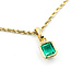 Pendant Solitaire Rope Chain .85ct Colombian Emerald 14ky 18" 12x7mm 6.56g 225100091