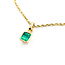 Pendant Solitaire Rope Chain .85ct Colombian Emerald 14ky 18" 12x7mm 6.56g 225100091