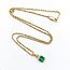 Pendant Solitaire Rope Chain .85ct Colombian Emerald 14ky 18" 12x7mm 6.56g 225100091