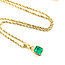 Pendant Solitaire Rope Chain .85ct Colombian Emerald 14ky 18" 12x7mm 6.56g 225100091