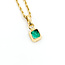 Pendant Solitaire Rope Chain .85ct Colombian Emerald 14ky 18" 12x7mm 6.56g 225100091