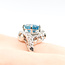 Ring Bypass 0.32ctw Round Diamonds 3.01ct Zircon 14kw 15mm Sz6.5 6.61g 225100132