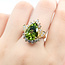 Ring Cocktail 0.76ctw Round Diamonds 6.91ct Peridot 18ky 21mm Sz6.5 10.98g 225100133