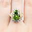 Ring Cocktail 0.76ctw Round Diamonds 6.91ct Peridot 18ky 21mm Sz6.5 10.98g 225100133