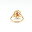 Ring Cocktail Double Halo .75ctw Round Diamonds 1.43ct Burma Ruby 14ky 15mm Sz8 4.19g 225100137