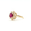 Ring Cocktail Double Halo .75ctw Round Diamonds 1.43ct Burma Ruby 14ky 15mm Sz8 4.19g 225100137