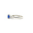 Ring Engagement 0.4ctw Round Diamonds 1.58ct Deep Blue Sri Lanka Sapphire Platinum 2.5mm Sz6.75 7.05g 225100138