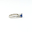 Ring Engagement 0.4ctw Round Diamonds 1.58ct Deep Blue Sri Lanka Sapphire Platinum 2.5mm Sz6.75 7.05g 225100138