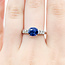 Ring Engagement 0.4ctw Round Diamonds 1.58ct Deep Blue Sri Lanka Sapphire Platinum 2.5mm Sz6.75 7.05g 225100138