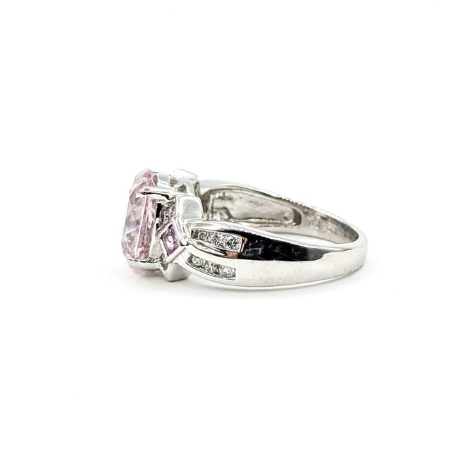 Ring Multi-Color 0.15ctw Round Diamonds 3.72ct Pink Sapphire .14ctw Pink Sapphire 14kw 5.7mm Sz7 5.18g 225100140