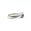 Ring Bypass .25ctw Round Diamonds 0.96ct Blue Sapphire Platinum 3.4mm Sz5 8.13g 225100145