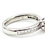 Ring Engagement 0.18ctw Round Diamonds 1.23ct Pink Sapphire Platinum 3.2mm Sz4.5 6.14g 225100146