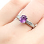 Ring Engagement 0.18ctw Round Diamonds 1.23ct Pink Sapphire Platinum 3.2mm Sz4.5 6.14g 225100146