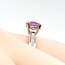 Ring Engagement 0.18ctw Round Diamonds 1.23ct Pink Sapphire Platinum 3.2mm Sz4.5 6.14g 225100146