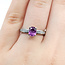 Ring Engagement 0.18ctw Round Diamonds 1.23ct Pink Sapphire Platinum 3.2mm Sz4.5 6.14g 225100146
