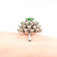 Ring Cocktail 1.64ctw Round Diamonds 1.31ct Tsavorite Garnet 14kw 20x20mm Sz7 10.82g 225100148