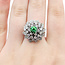 Ring Cocktail 1.64ctw Round Diamonds 1.31ct Tsavorite Garnet 14kw 20x20mm Sz7 10.82g 225100148