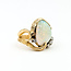 Ring Freeform 0.12ctw Round Diamonds 4.5ct Australian Opal 18ky 20mm Sz6 9.57g 225100150