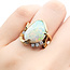 Ring Freeform 0.12ctw Round Diamonds 4.5ct Australian Opal 18ky 20mm Sz6 9.57g 225100150