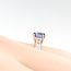 Ring Engagement 0.24ctw Round Diamonds 1.58ct Violetish Blue Sapphire Platinum 2.75mm Sz4.75 5.67g 225100151