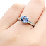 Ring Engagement 0.24ctw Round Diamonds 1.58ct Violetish Blue Sapphire Platinum 2.75mm Sz4.75 5.67g 225100151