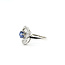 Ring Swirl .65ctw Round & Baguette Diamonds 1.31ct Blue Sapphire 14kw 17mm Sz8 5.03g 225100153