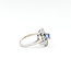 Ring Swirl .65ctw Round & Baguette Diamonds 1.31ct Blue Sapphire 14kw 17mm Sz8 5.03g 225100153