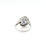 Ring Swirl .65ctw Round & Baguette Diamonds 1.31ct Blue Sapphire 14kw 17mm Sz8 5.03g 225100153