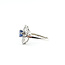 Ring Swirl .65ctw Round & Baguette Diamonds 1.31ct Blue Sapphire 14kw 17mm Sz8 5.03g 225100153