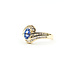 Ring Bypass 0.27ctw Round Diamonds 0.54ct Blue Sapphire 14ky 10.5mm Sz5.25 2.63g 225100154