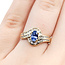 Ring Bypass 0.27ctw Round Diamonds 0.54ct Blue Sapphire 14ky 10.5mm Sz5.25 2.63g 225100154