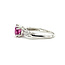 Ring Engagement 0.06ctw Round Diamonds 1.71ct Red Ruby Platinum 3.2mm Sz8 5.68g 225100160