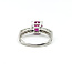 Ring Engagement 0.06ctw Round Diamonds 1.71ct Red Ruby Platinum 3.2mm Sz8 5.68g 225100160